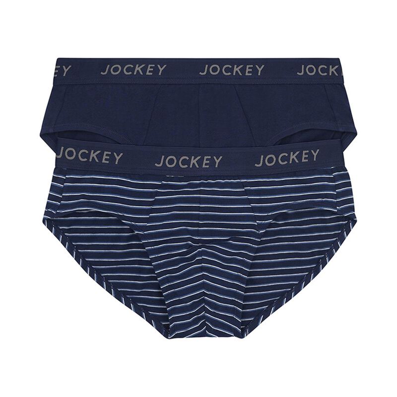 Jockey Comfort Cotton Stripe Briefs (2 Pack) image number 2